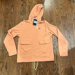 Nike Sportswear Heritage Essentials Knit Pullover Hoodie Mens Medium Orange